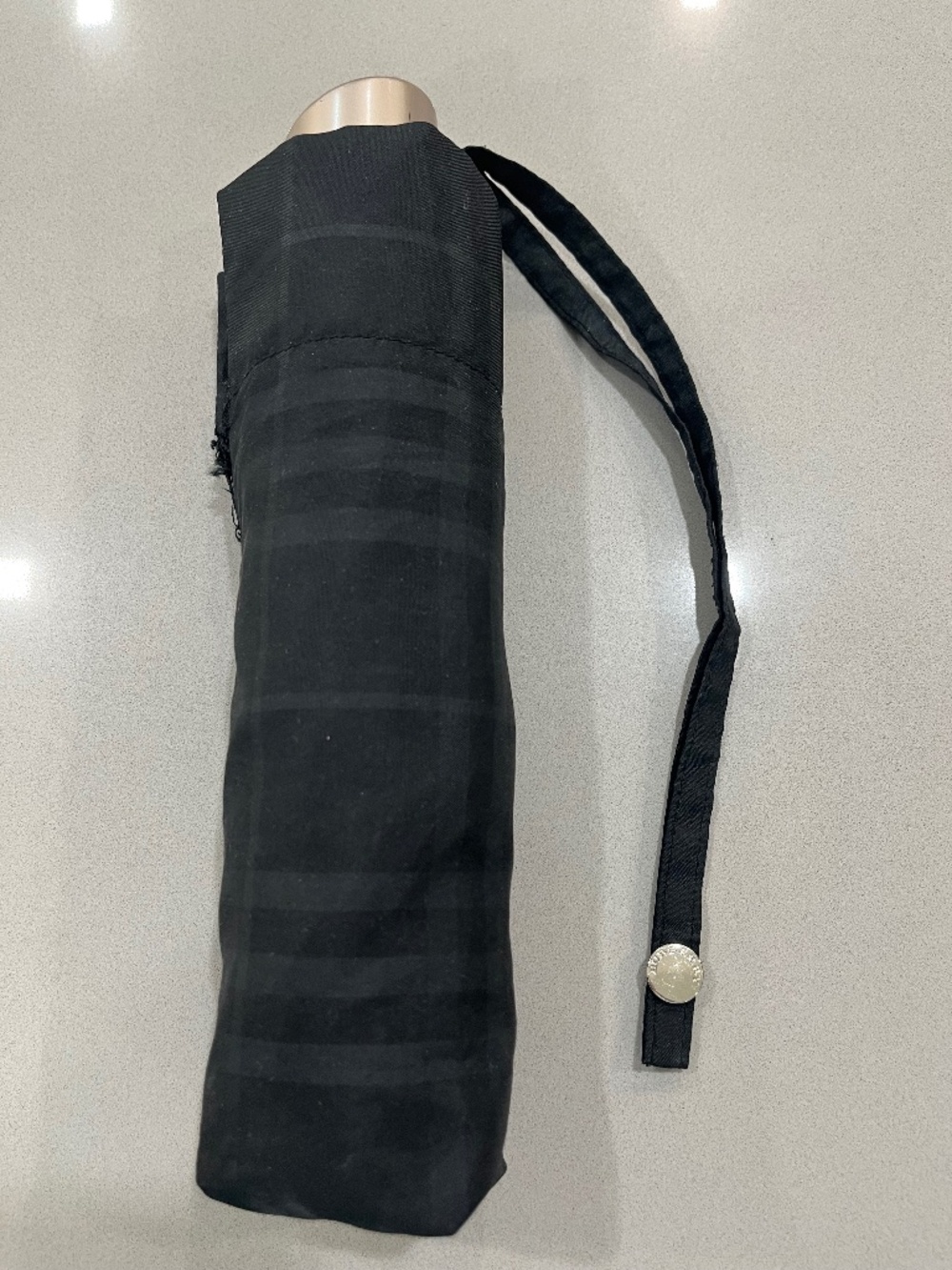 Burberry Black/Gray Print Umbrella.